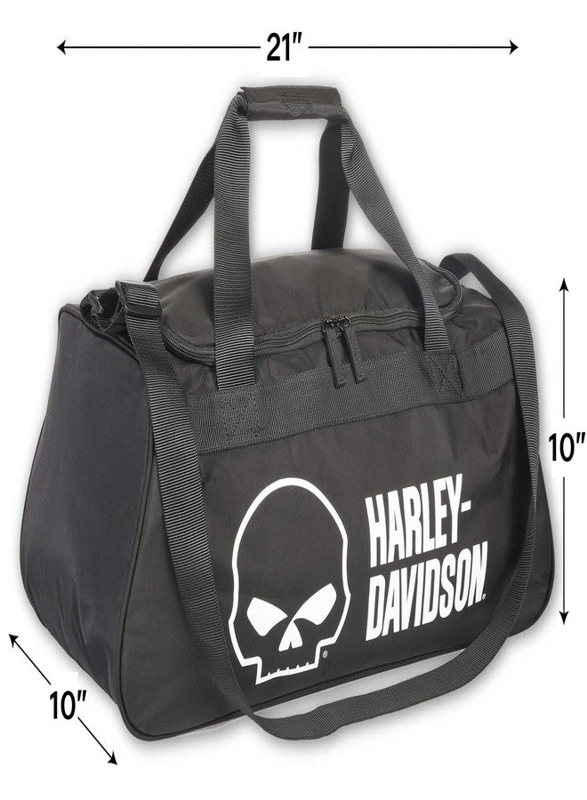 HARLEY DAVIDSON Harley-Davidson Willie G Skull Logo Duffel Bag w/Side Shoe Pocket - Black - Image 4